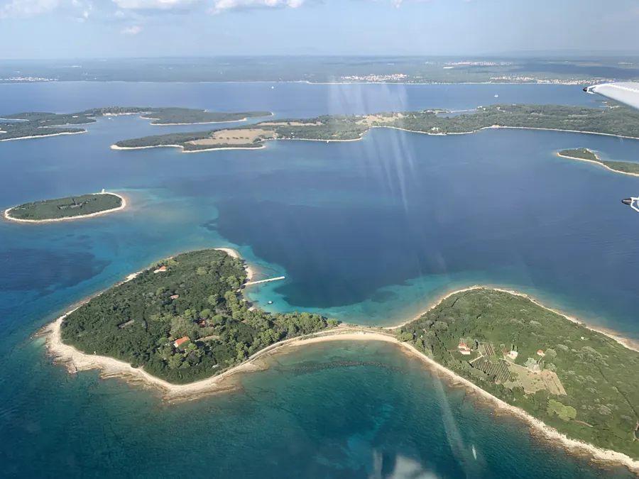 Brijunski otoci, snimka iz zraka